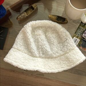 Cozy White Sherpa Bucket Hat